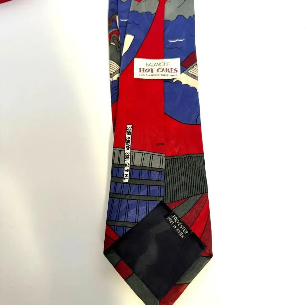 Vintage Balancine Hot Cakes Tasmanian Devil Warner Brothers 1993 Neck Tie